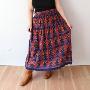 SIZE S - XL 70s Anokhi Vintage India Cotton Gauze Skirt